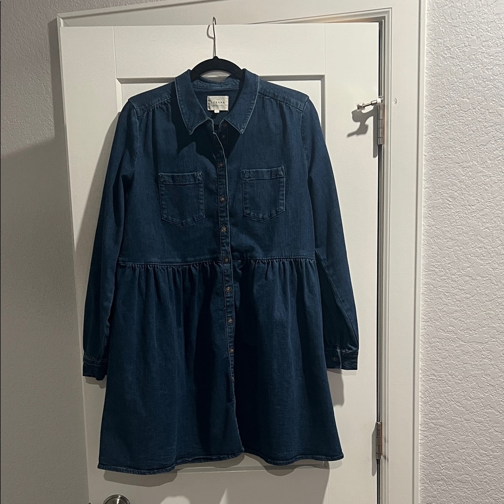 Sézane Dark Blue Denim Mini Dress